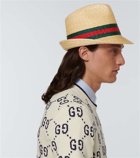 parche gucci|gucci house straw hat.